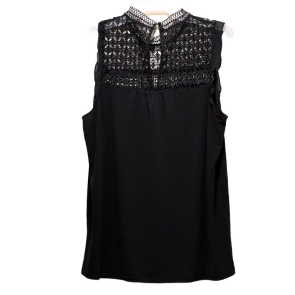 Women Black Sleeveless Top Size L - Picture 2 of 5